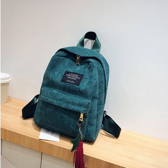 1 Left! Mini Corduroy Backpack 2 Colors - Picture 2 of 5